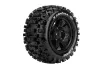 Louise RC X-Uphill Tyres Mounted on Black Arrma Kraton 8S 24mm Hex Wheels (2)