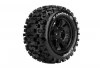 Louise RC X-Uphill Tyres Mounted on Black Arrma Kraton 8S 24mm Hex Wheels (2)