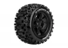 Louise RC X-Uphill Tyres Mounted on Black Traxxas X-MAXX 24mm Hex Wheels (2)