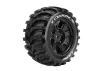 Louise RC X-Cyclone Tyres Mounted on Black Arrma Kraton 8S 24mm Hex Wheels (2)