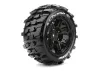 Louise RC X-Champ Tyres Mounted on Black Arrma Kraton 8S 24mm Hex Wheels (2)