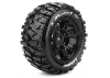 Louise RC X-Mallet Tyres Mounted on Black Arrma Kraton 8S 24mm Hex Wheels (2)