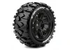 Louise RC X-Rowdy Tyres Mounted on Black Traxxas X-MAXX 24mm Hex Wheels (2)
