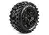 Louise RC X-MCross Tyres Mounted on Black Traxxas X-MAXX 24mm Hex Wheels (2)