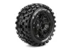 Louise RC X-Mcross Tyres Mounted on Black Arrma Kraton 8S 24mm Hex Wheels (2)