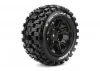 Louise RC X-Mcross Tyres Mounted on Black Arrma Kraton 8S 24mm Hex Wheels (2)