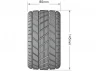 Louise RC MFT MT-Rocket Tyres on Black 17mm Hex Wheels (2)