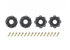 Louise RC MFT MT-Rocket Tyres on Black 17mm Hex Wheels (2)