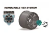 Louise RC MFT MT-Cyclone Tyres on Black 17mm Hex Wheels (2)