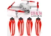Master Airscrew 7.2x3.8 STEALTH Multirotor Folding Propeller Set x4 Red for DJI Air 2S