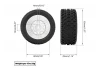 Method RC Method Geoform 1:16 SC Tyres On 12mm Hex Grey Wheels (2)