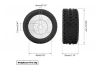 Method RC Method Geoform 1:16 SC Tyres On 12mm Hex Red Wheels (2)
