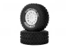 Method RC Method Geoform 1:16 SC Tyres On 12mm Hex White Wheels (2)