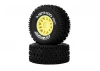 Method RC Method Geoform 1:16 SC Tyres On 12mm Hex Yellow Wheels (2)