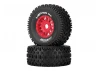 Method RC Method Geoform 1:8 SC Tyres On 17mm Hex Red Wheels (2)