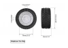 Method RC Method Geoform 1:8 SC Tyres On 17mm Hex Red Wheels (2)