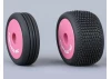 Method RC Method Nitragrip 1/24 Buggy Tyres F/R On 7mm Hex Green (4)