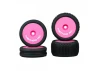 Method RC Method Nitragrip 1/24 Buggy Tyres F/R On 7mm Hex Pink (4)