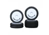 Method RC Method Nitragrip 1/24 Buggy Tyres F/R On 7mm Hex White (4)