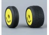 Method RC Method Nitragrip 1/24 Buggy Ty Res F/R On 7mm Hex Yellow (4)