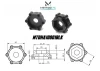 Method 6X40/12.5mm Offset 24mm Aluminium Hex Adaptor-Xmaxx/XRT(2)