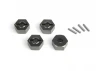 Aluminium 14mm Hex Hub Set (Grey/4pcs)