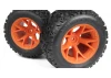 Mounted Linebacker Tire on MT Wheel (Orange/2pcs)