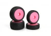 Microbe Buggy Wheel/Tyre Set (Pink/Front/Rear)