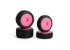 Sideline Buggy Wheel/Tire Set (Pink/Front/Rear)