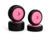 Sideline Buggy Wheel/Tire Set (Pink/Front/Rear)