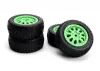 Sidepin SC Wheel/Tyre Set (Green/Front/Rear)
