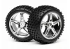 1:10 Buggy White Rear Wheel & Tyre Assembly