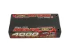 Gens Ace HV LiPo Shorty Hard Case - 2S 7.6V 4000mAh 130C - 4mm Tubes