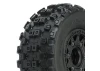 ProLine Badlands MX SC 2.2/3.0 M2 Tyres Mounted on Raid 6X30 Black Wheels (2)