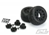 ProLine Street Fighter 2.8 Tyres Mounted on Black Raid 6X30 Removable Hex Wheels - 12mm Hex