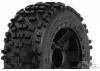 ProLine Badlands 3.8 Mounted on Black Desparado 1/2 Inch Offset Wheels - 17mm Hex