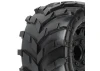 ProLine Masher 2.8 Tyres Mounted on Black Raid 6X30 Removable Hex Wheels - 12mm Hex