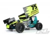 ProLine Showtime Sprint Car 2.2 Hex Black Rear Wheels (2)