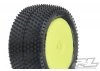 ProLine Mini-B Prism Tyres Mounted On Yellow Wheels Rear