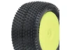 ProLine Mini-B Prism Tyres Mounted On Yellow Wheels Rear