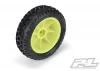 ProLine Mini-B Wedge Tyres Mounted On Yellow Wheels Front