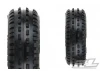 ProLine Mini-B Wedge Tyres Mounted On Yellow Wheels Front