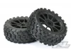 ProLine Badlands MX M2 Tyres Pre-Mounted on Mach 10 Black 1:8 Buggy Wheels (2)