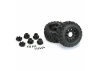 ProLine Badlands MX28 2.8 Tyres Mounted on Black Raid 6X30 Removable Hex Wheels - 12mm Hex
