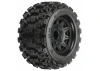 ProLine Badlands MX28 2.8 Tyres Mounted on Black Raid 6X30 Removable Hex Wheels - 12mm Hex