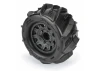 ProLine Dumont 2.8 Sand Paddle Tyres on Raid Black 6x30 12mm Hex Wheels (2)