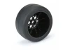 1:16 Reaction Rear Tires MTD 8mm Black/Silver (2): Losi Mini