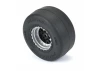 1:16 Reaction Rear Tires MTD 8mm Black/Silver (2): Losi Mini