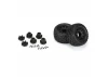 ProLine Bonesaw 2.8 MT Tyres Mounted on 12/14mm Hex Black Raid Wheels (2)