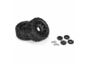 ProLine 5.7 Trencher Tyres Mounted on 24mm Hex Black Raid 8x48 Wheels (2)